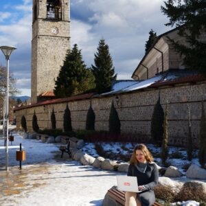 mountains, digital nomads, laptop, startup, bansko, coworking, digital nomad, office, nature, remote work, church